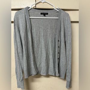 Banana Republic Grey V-Neck Cardigan